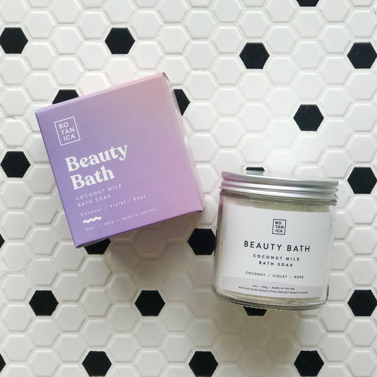 Sage Centauress - Botanica - Beauty Bath - Coconut Milk Bath Soak - Health & Wellness - Spa - Bath & Body - Coconut - Violet - Rose