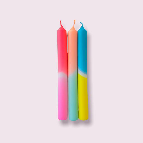 Dip Dye Colored Candles - Lovin´ South Beach